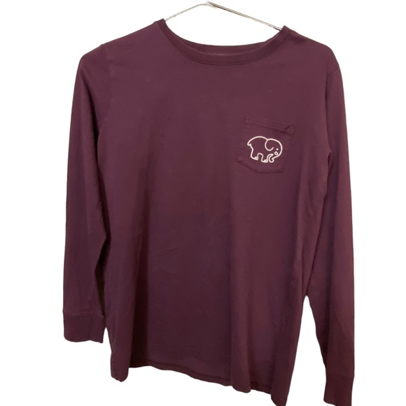 Purple Ivory Ella Elephant Charity Pocket Long Sleeve Women’s S T-Shirt - Picture 2 of 6